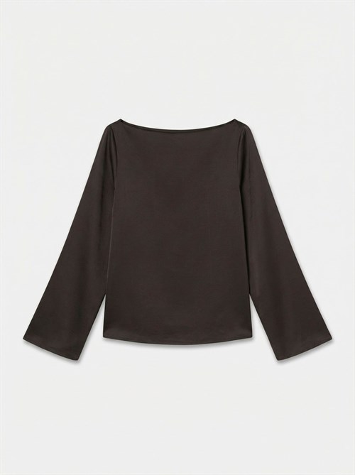 VM Miro Satin Bluse med bådhals